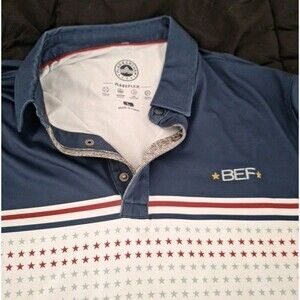 New Flag & Anthem Golf Banner Stars & Stripes size L with tags Performance Polo